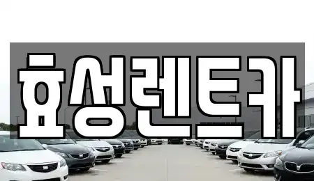 서울 강북구 미아동 렌트카 전문 효성렌트카