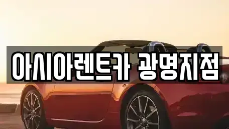 서울 금천구 단기렌트카 전문 아시아렌트카 광명지점