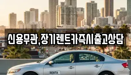 서울 금천구 장기렌트카 전문 신용무관,장기렌트카즉시출고상담