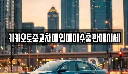 서울 동대문구 중고차매입 전문 카카오토중고차매입매매수출판매시세
