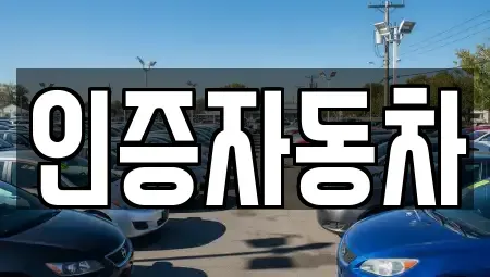 서울 성북구 안암동1가 중고차 전문 인증자동차