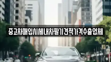 서울 용산구 한남동 중고차매입 전문 중고차매입시세내차팔기견적가격수출업체