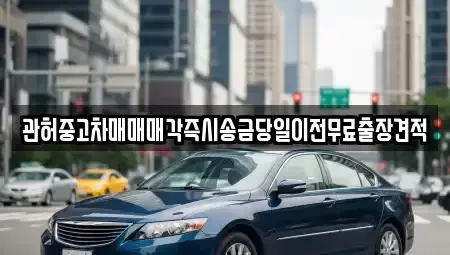 서울 은평구 응암동 중고차 전문 관허중고차매매매각즉시송금당일이전무료출장견적
