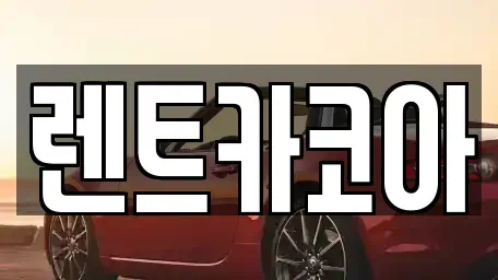 서울 중구 충정로1가 렌트카 전문 렌트카코아