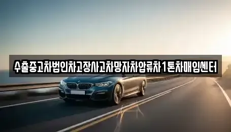 서울특별시 강서구 내발산동 중고차매입 전문 수출중고차법인차고장사고차망자차압류차1톤차매입센터