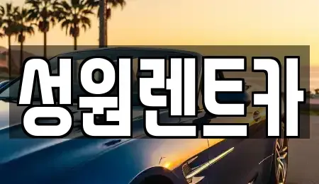 서울특별시 영등포구 대림동 렌트카 전문 성원렌트카