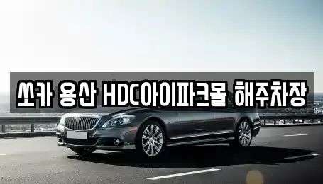 서울특별시 용산구 한강로3가 렌트카 전문 쏘카 용산 HDC아이파크몰 해주차장