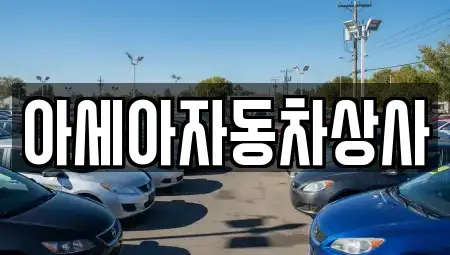 서울특별시 중구 수하동 중고차매매 전문 아세아자동차상사