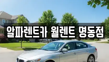 서울특별시 중구 회현동3가 렌트카 전문 알파렌트카 월렌트 명동점