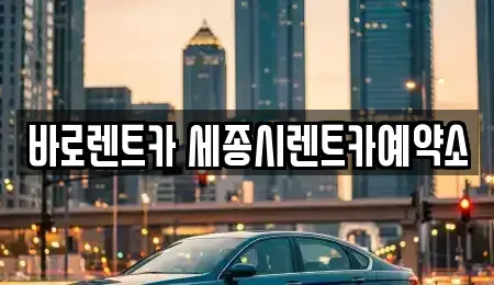 세종 금남면 렌트카 전문 바로렌트카 세종시렌트카예약소