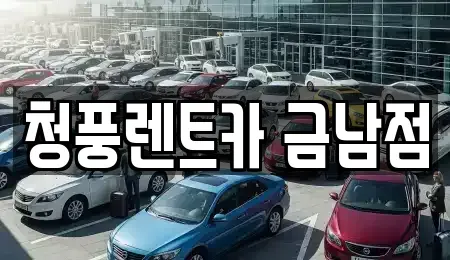 세종 금남면 렌트카 전문 청풍렌트카 금남점