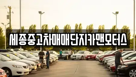 세종 조치원읍 중고차 전문 세종중고차매매단지카맨모터스