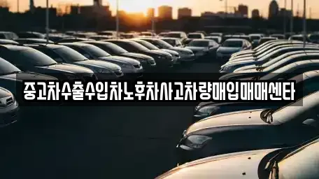 세종 조치원읍 중고차매입 전문 중고차수출수입차노후차사고차량매입매매센타