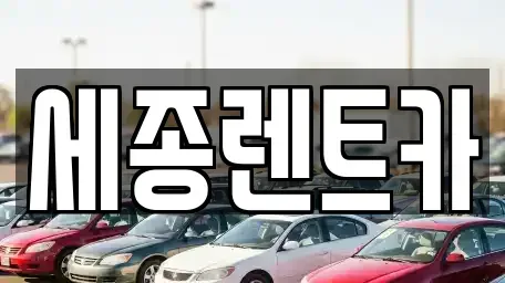 세종 집현동 장기렌트카 전문 세종렌트카