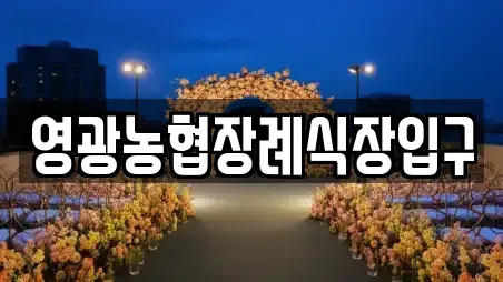 영광농협장례식장입구