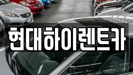 울산 북구 연암동 렌트카 전문 현대하이렌트카