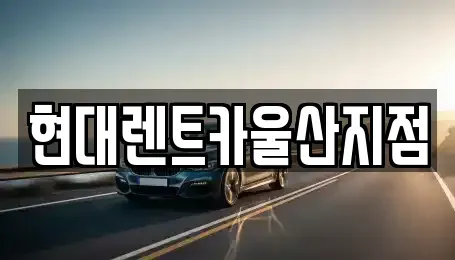 울산광역시 중구 복산동 렌트카 전문 현대렌트카울산지점