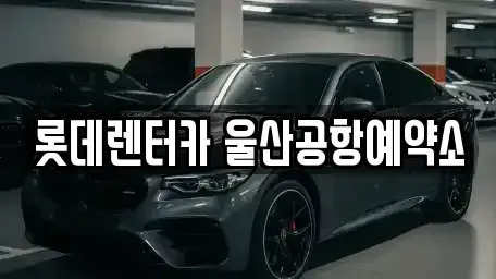 울산광역시 중구 서동 렌트카 전문 롯데렌터카 울산공항예약소