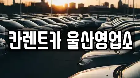 울산광역시 중구 태화동 렌트카 전문 칸렌트카 울산영업소