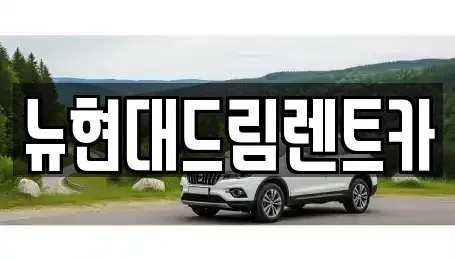 인천 서구 당하동 렌트카 전문 뉴현대드림렌트카