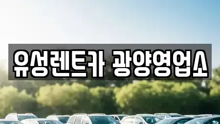 전남 광양시 광양읍 렌트카 전문 유성렌트카 광양영업소