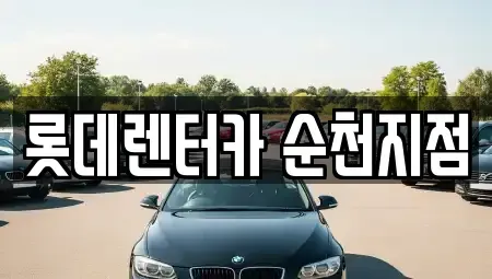 전남 순천시 인제동 단기렌트카 전문 롯데렌터카 순천지점