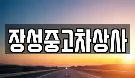 전남 장성군 황룡면 중고차 전문 장성중고차상사