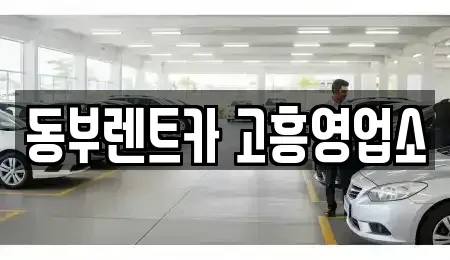 전라남도 고흥군 고흥읍 렌트카 전문 동부렌트카 고흥영업소