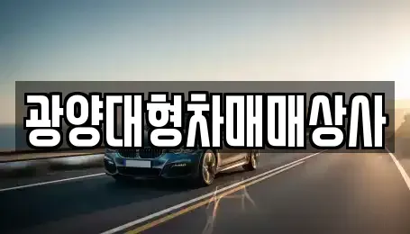 전라남도 광양시 광양읍 중고차 전문 광양대형차매매상사