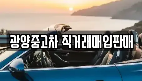 전라남도 광양시 광양읍 중고차 전문 광양중고차 직거래매입판매