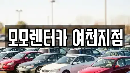 전라남도 여수시 평여동 렌트카 전문 모모렌터카 여천지점