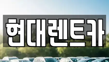 전북 군산시 장재동 렌트카 전문 현대렌트카