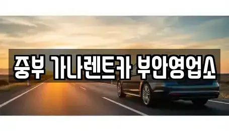 전북 부안군 동진면 렌트카 전문 중부 가나렌트카 부안영업소