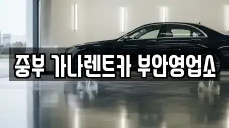 전북 부안군 행안면 렌트카 전문 중부 가나렌트카 부안영업소