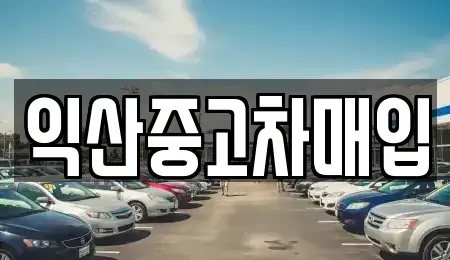 전북 익산시 신동 중고차매입 전문 익산중고차매입