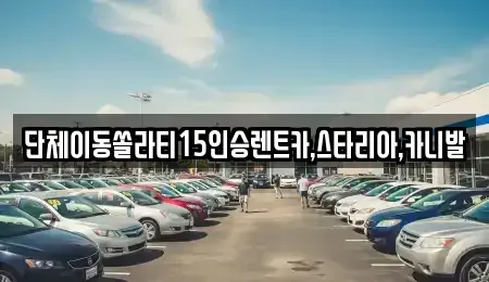 전북특별자치도 군산시 죽성동 렌트카 전문 단체이동쏠라티15인승렌트카,스타리아,카니발
