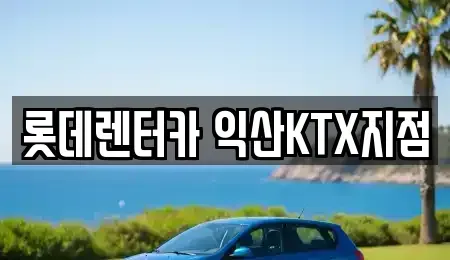 전북특별자치도 익산시 송학동 렌트카 전문 롯데렌터카 익산KTX지점