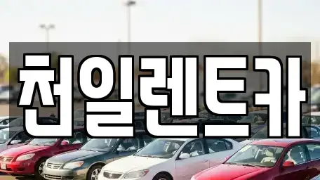 전북특별자치도 익산시 용제동 렌트카 전문 천일렌트카