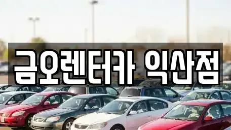 전북특별자치도 익산시 현영동 렌트카 전문 금오렌터카 익산점