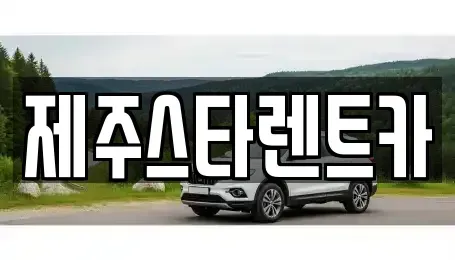 제주 제주시 용담이동 렌트카 전문 제주스타렌트카