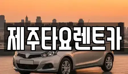 제주 제주시 이호이동 렌트카 전문 제주타요렌트카