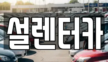 충남 논산시 연무읍 렌트카 전문 설렌터카