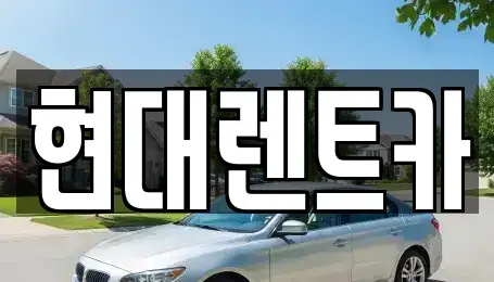 충남 서천군 렌트카 전문 현대렌트카