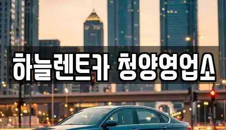 충남 청양군 청양읍 렌트카 전문 하늘렌트카 청양영업소