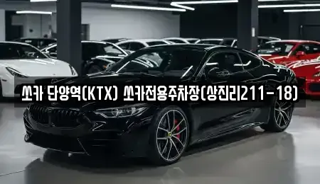 충북 단양군 적성면 렌트카 전문 쏘카 단양역(KTX) 쏘카전용주차장(상진리211-18)