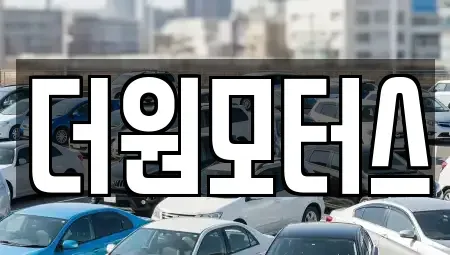 충북 청주시 상당구 월오동 중고차매매 전문 더원모터스