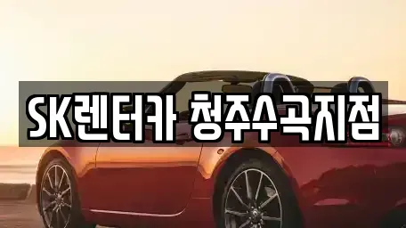 충북 청주시 상당구 탑동 렌트카 전문 SK렌터카 청주수곡지점