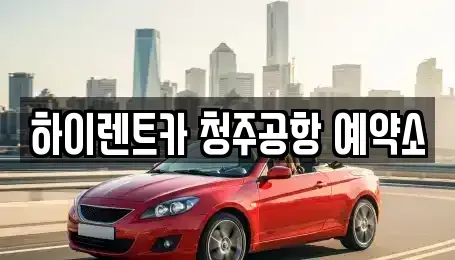 충북 청주시 청원구 오창읍 렌트카 전문 하이렌트카 청주공항 예약소