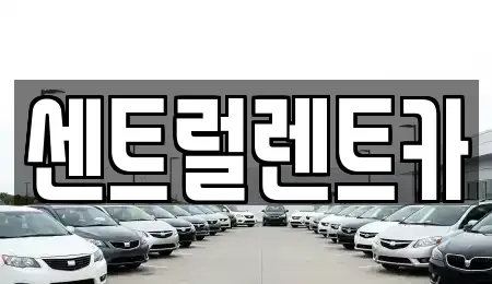 충청남도 당진시 원당동 렌트카 전문 센트럴렌트카