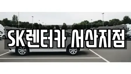 충청남도 당진시 장기렌트카 전문 SK렌터카 서산지점